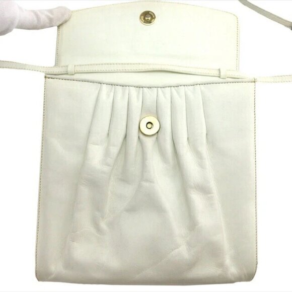 SALVATORE FERRAGAMO Shoulder Bag Bicolor Patent Leather Authentic USED - Picture 5 of 10